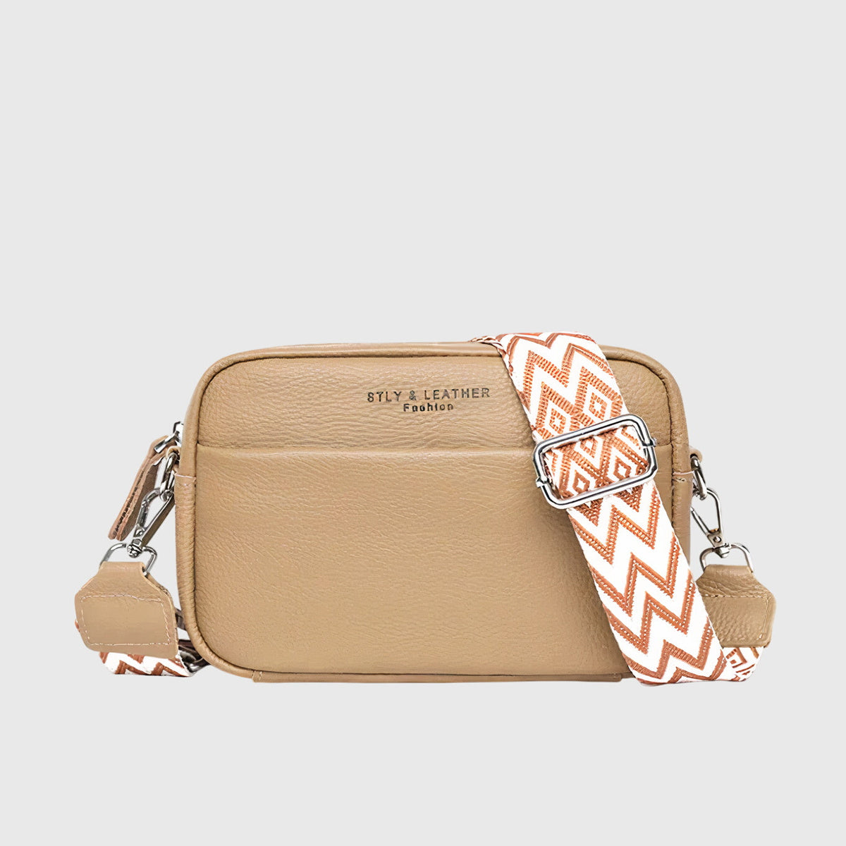 Women’s Shoulder Bag Rectangular Shape Adjustable Strap Exterior Pockets – Museum Days