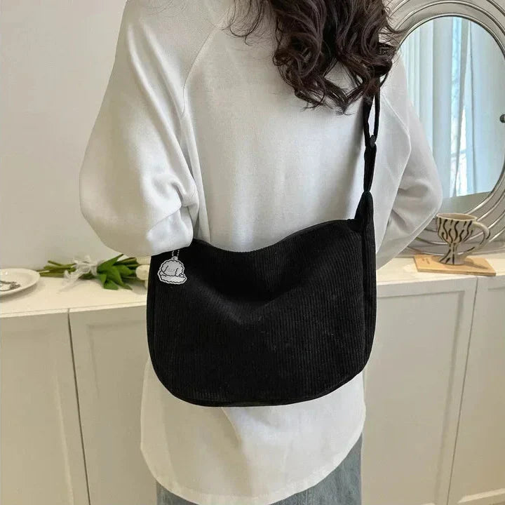 Women's Shoulder Bag Ribbed Hobo Knotted Strap – Casual Everyday