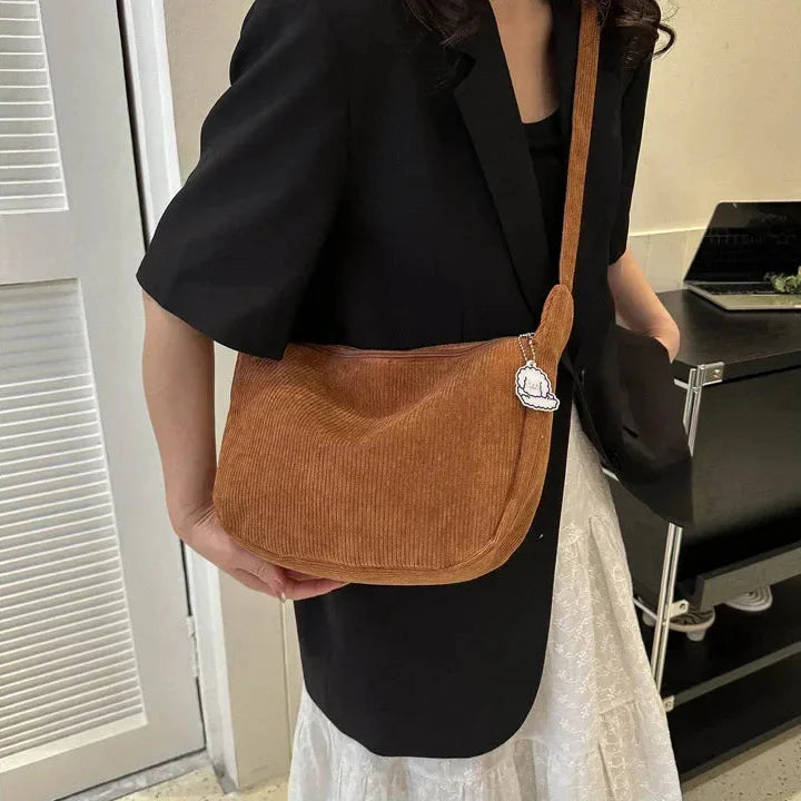 Women's Shoulder Bag Ribbed Hobo Knotted Strap – Casual Everyday