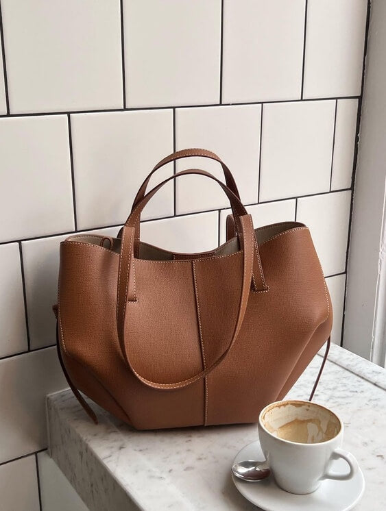 Women's Shoulder Tote Bag Carryall Double Handle Open Top – Work Commute