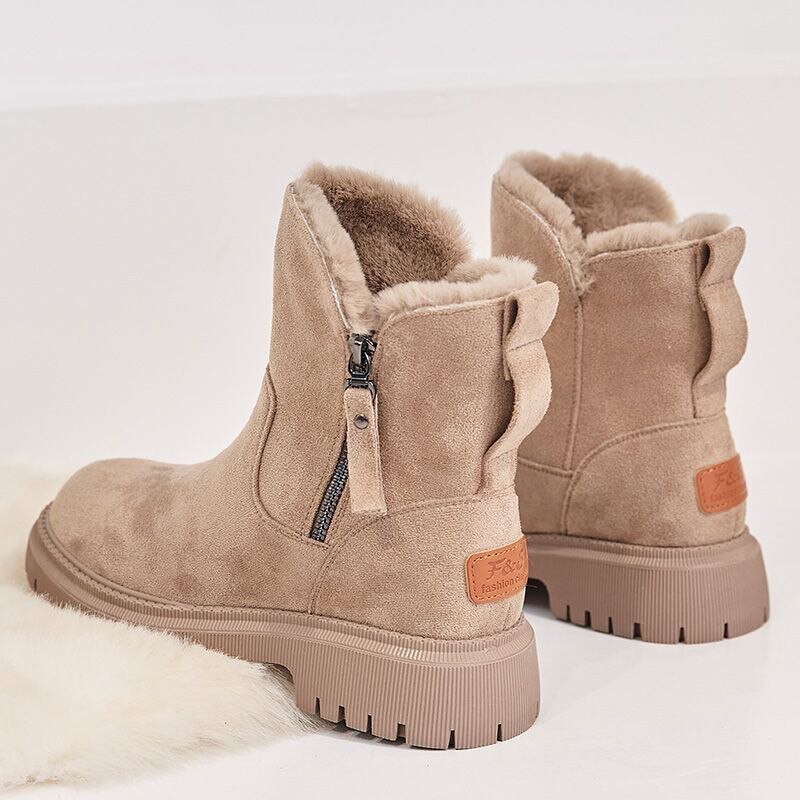 Women's Side Zip Ankle Boots Lined Opening Lug Sole – Cold Weather Shopping