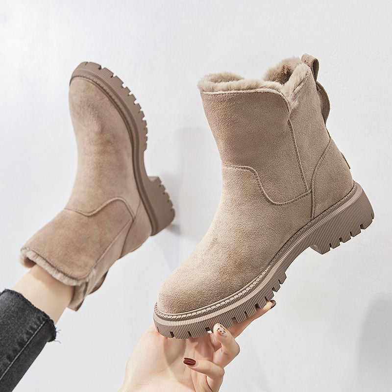 Women's Side Zip Ankle Boots Lined Opening Lug Sole – Cold Weather Shopping