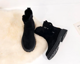 Women's Side Zip Ankle Boots Lined Opening Lug Sole – Cold Weather Shopping