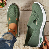 Women's Slip-On Shoes Low Top Closed Toe Knit – Walking Everyday