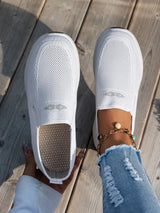 Women's Slip-On Shoes Low Top Closed Toe Knit – Work Casual Everyday