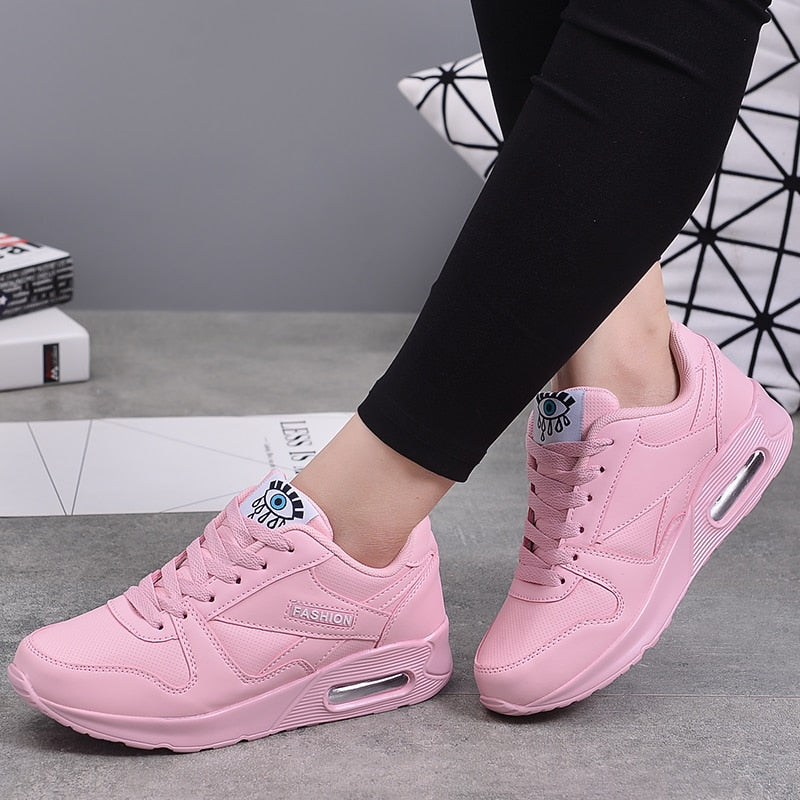 Women's Sneakers Eye Graphic Lace Up Low Top Raised Sole – Everyday Wear