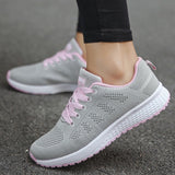 Women's Sneakers Knit Mesh Lace Up Low Top – Gym Training Daily Run
