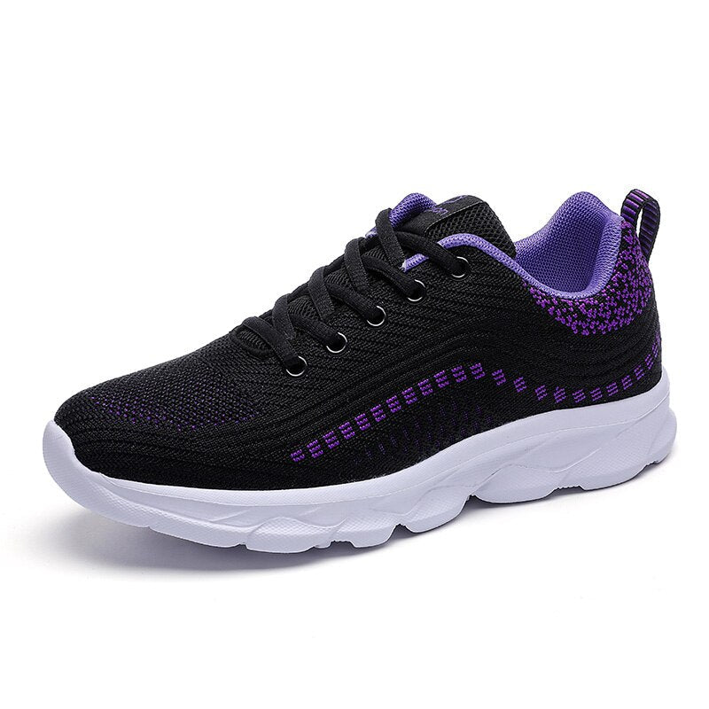 Women’s Sneakers Lace Up Textured Upper Thick Sole – Neighborhood Stroll
