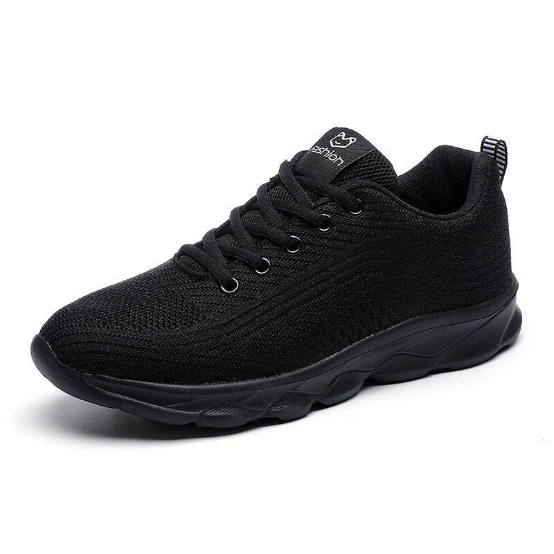 Women’s Sneakers Lace Up Textured Upper Thick Sole – Neighborhood Stroll