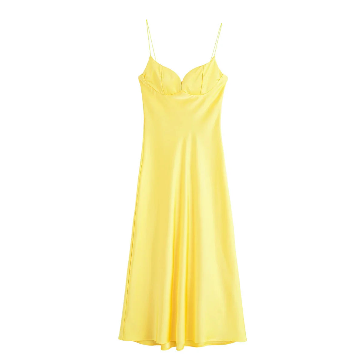 Women's Spaghetti Strap Maxi Dress Sweetheart Neck – Wedding Guest Evening