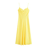 Women's Spaghetti Strap Maxi Dress Sweetheart Neck – Wedding Guest Evening