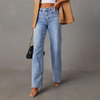 Women's Straight Leg Denim Jeans High Waist – Casual Everyday