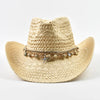 Women's Straw Sun Hat Woven Crown Curved Brim Charm Band – Seaside Festival