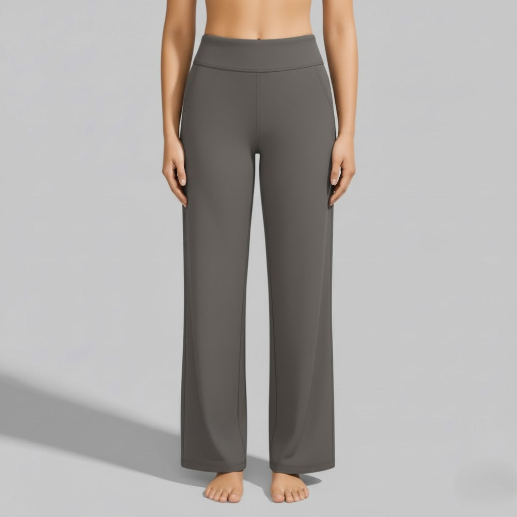 Women’s Stretch Pants High Waist Wide Leg – Office Presentations