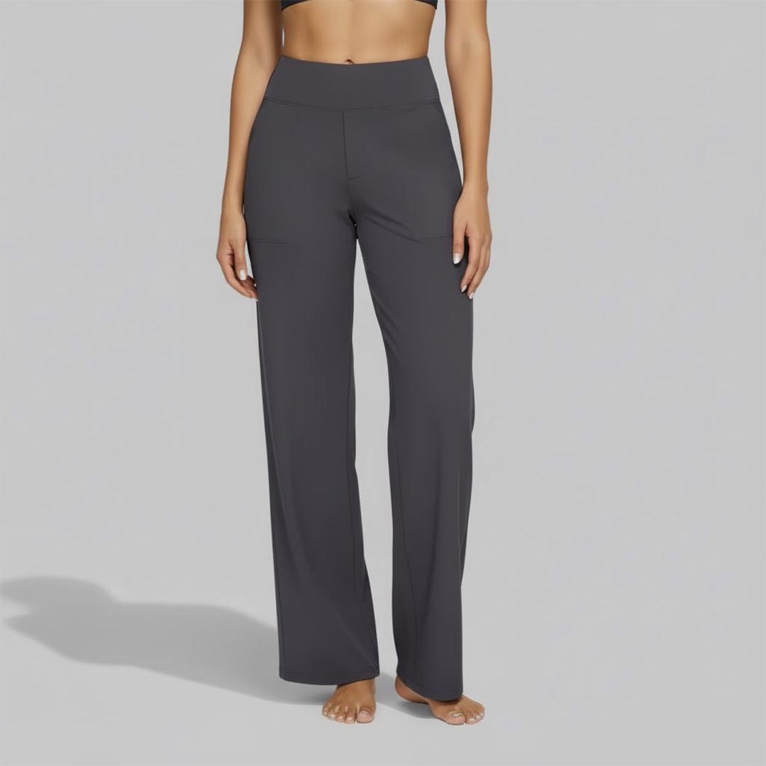 Women’s Stretch Pants High Waist Wide Leg – Office Presentations