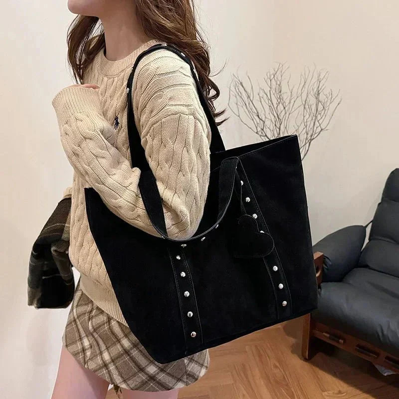 Women's Stud Detail Tote Bag Tall Rectangular Straps – Going Out