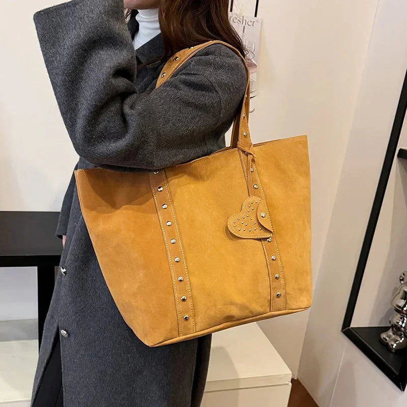 Women's Stud Detail Tote Bag Tall Rectangular Straps – Going Out