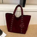 Women's Stud Detail Tote Bag Tall Rectangular Straps – Going Out