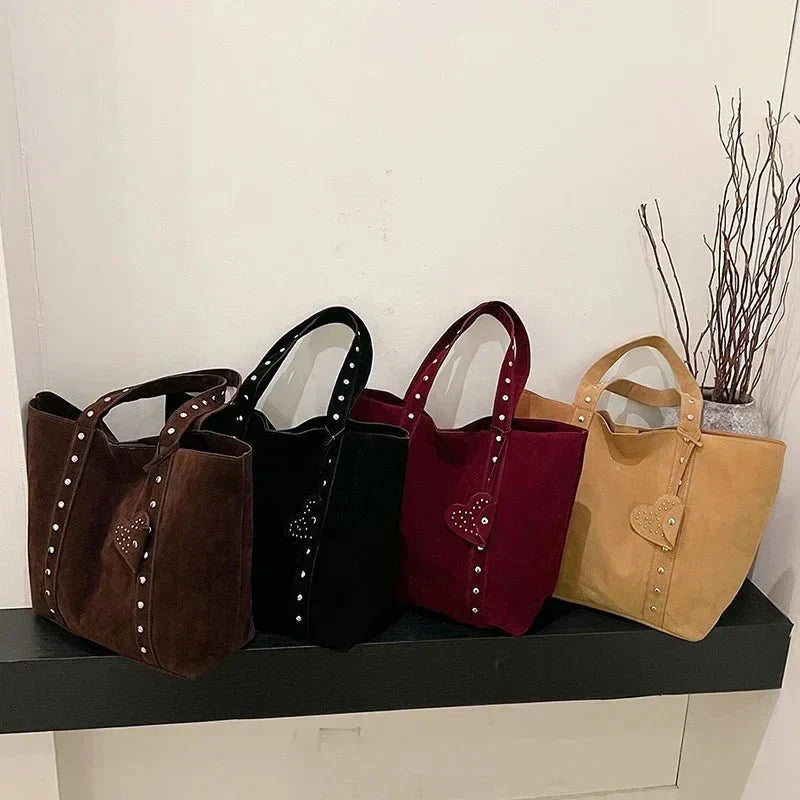 Women's Stud Detail Tote Bag Tall Rectangular Straps – Going Out