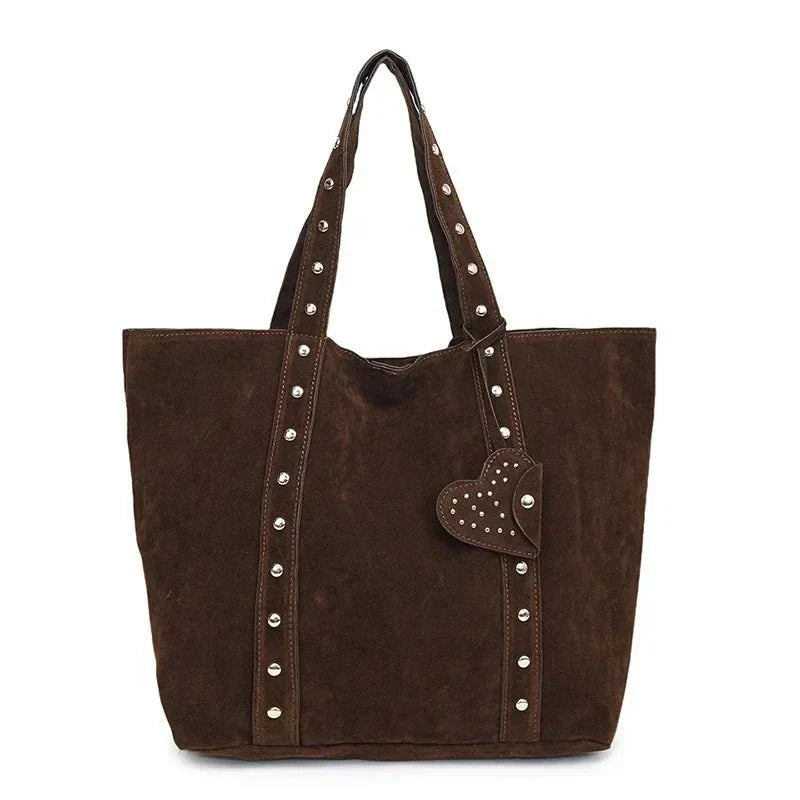 Women's Stud Detail Tote Bag Tall Rectangular Straps – Going Out
