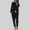 Women's Sweat Set Long Sleeve Round Neck Drawstring Pants – Coffee Run