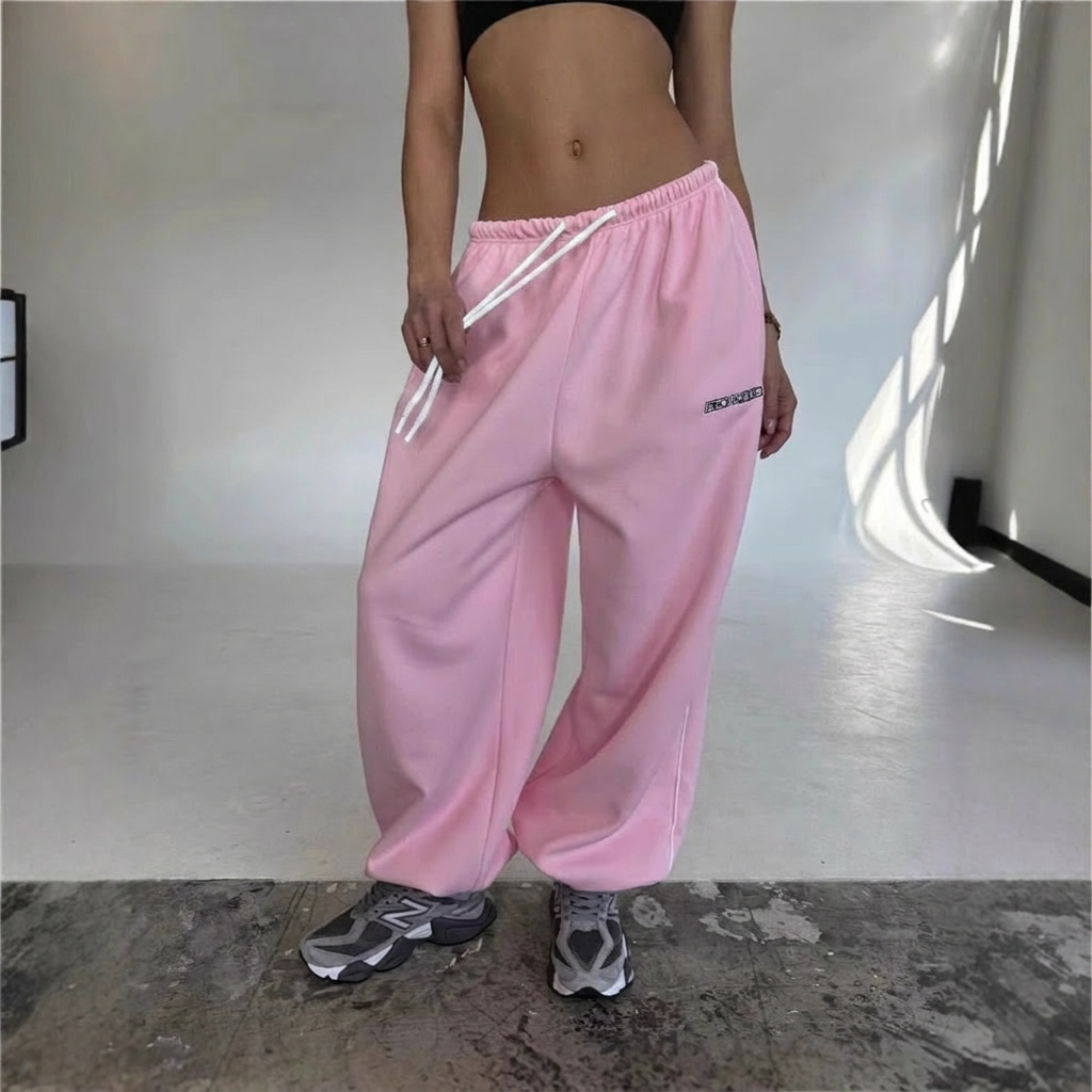 Women's Sweatpants Drawstring Wide Leg Full Length – Off Duty Days