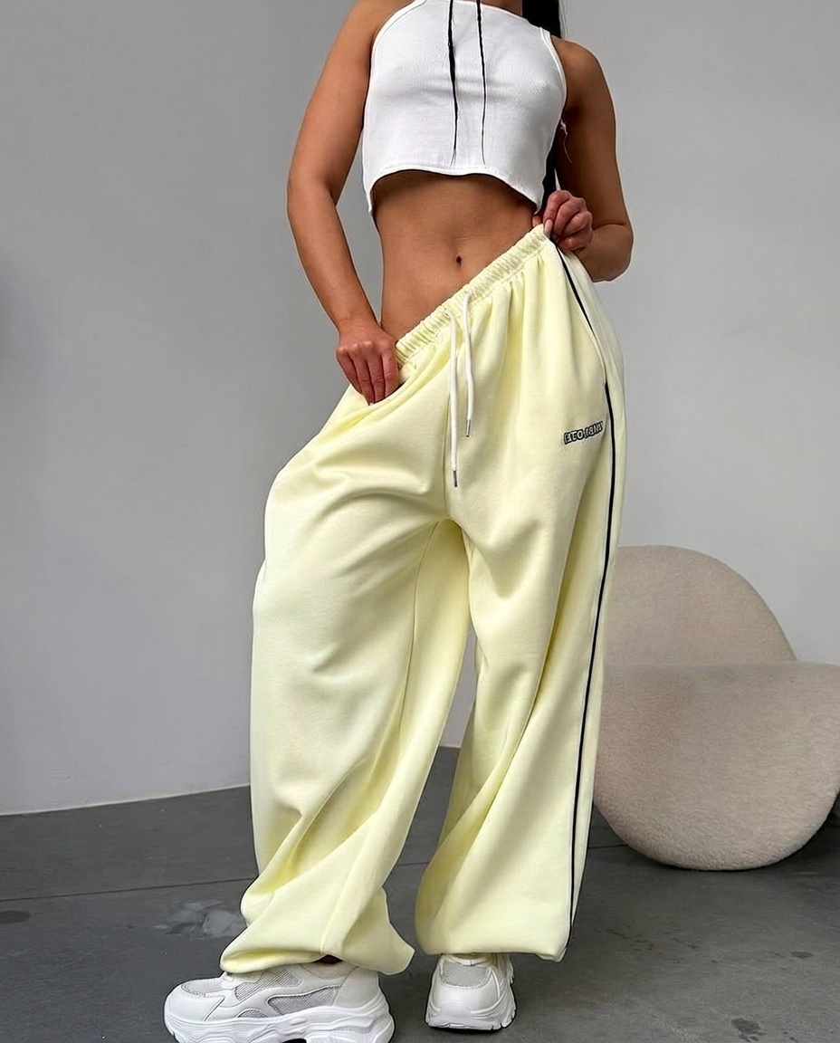 Women's Sweatpants Drawstring Wide Leg Full Length – Off Duty Days
