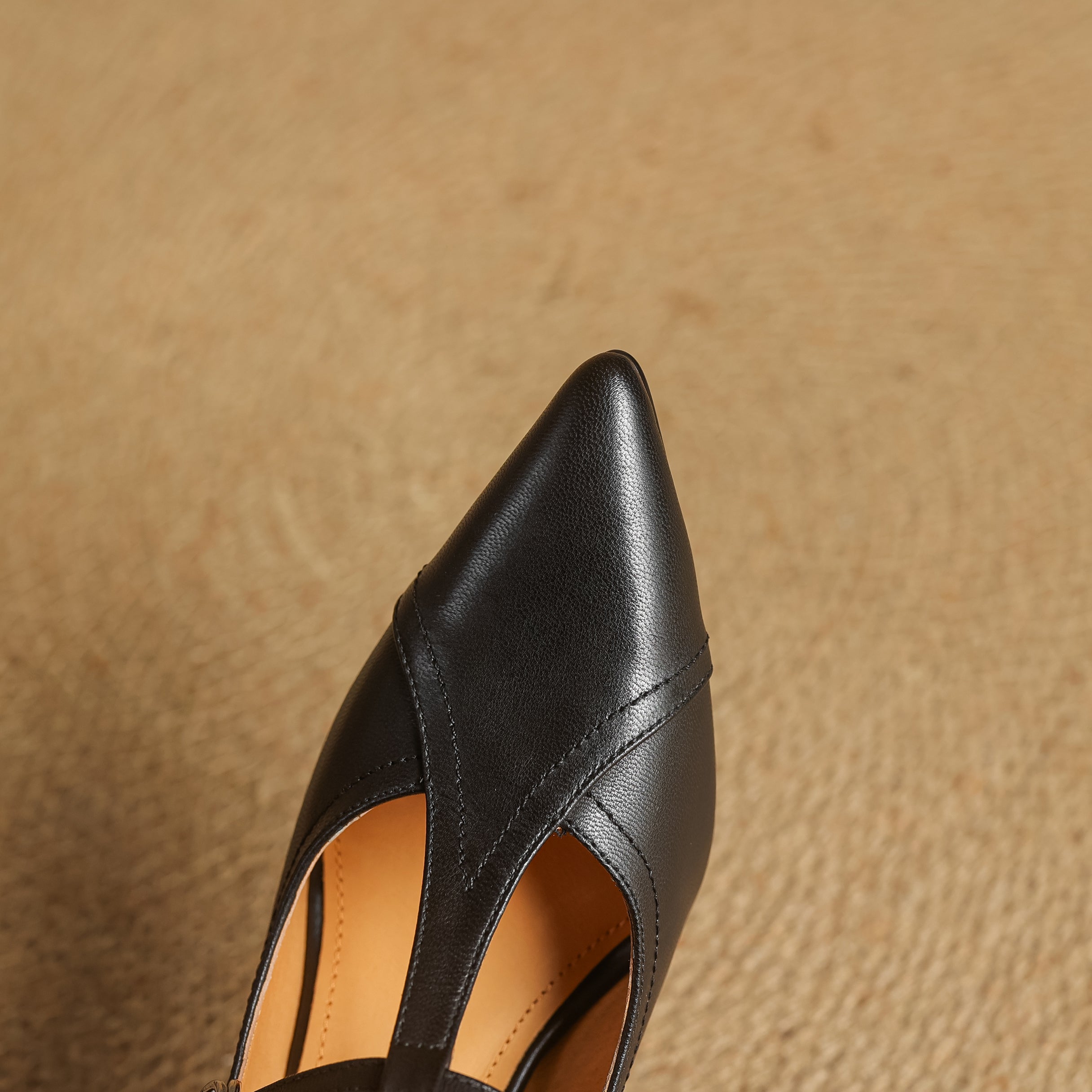 Women's T-Strap Pumps Pointed Toe Kitten Heel Buckle Strap – Work Event