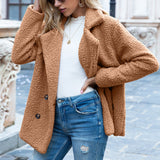 Women's Teddy Coat Double Breasted Lapel Collar – Weekend Getaway