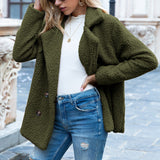 Women's Teddy Coat Double Breasted Lapel Collar – Weekend Getaway