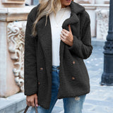 Women's Teddy Coat Double Breasted Lapel Collar – Weekend Getaway