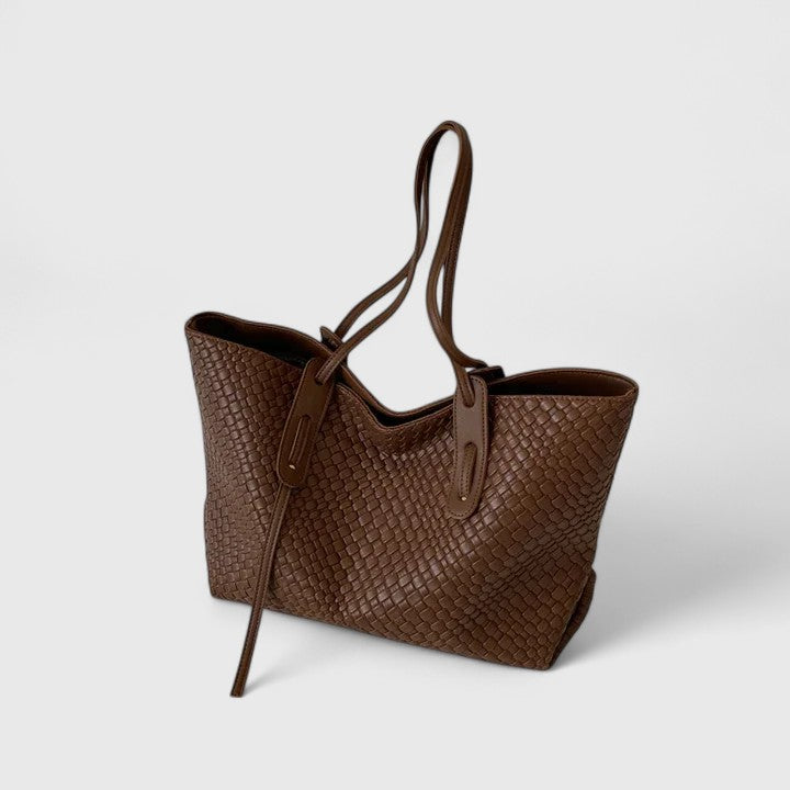 Women's Tote Bag Large Woven Shoulder Zip Top – Beach Bag