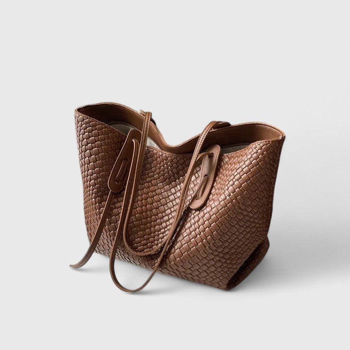 Women's Tote Bag Large Woven Shoulder Zip Top – Beach Bag