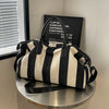Women's Travel Bag Stripe Rectangular Dual Top Handles – Weekend Travel
