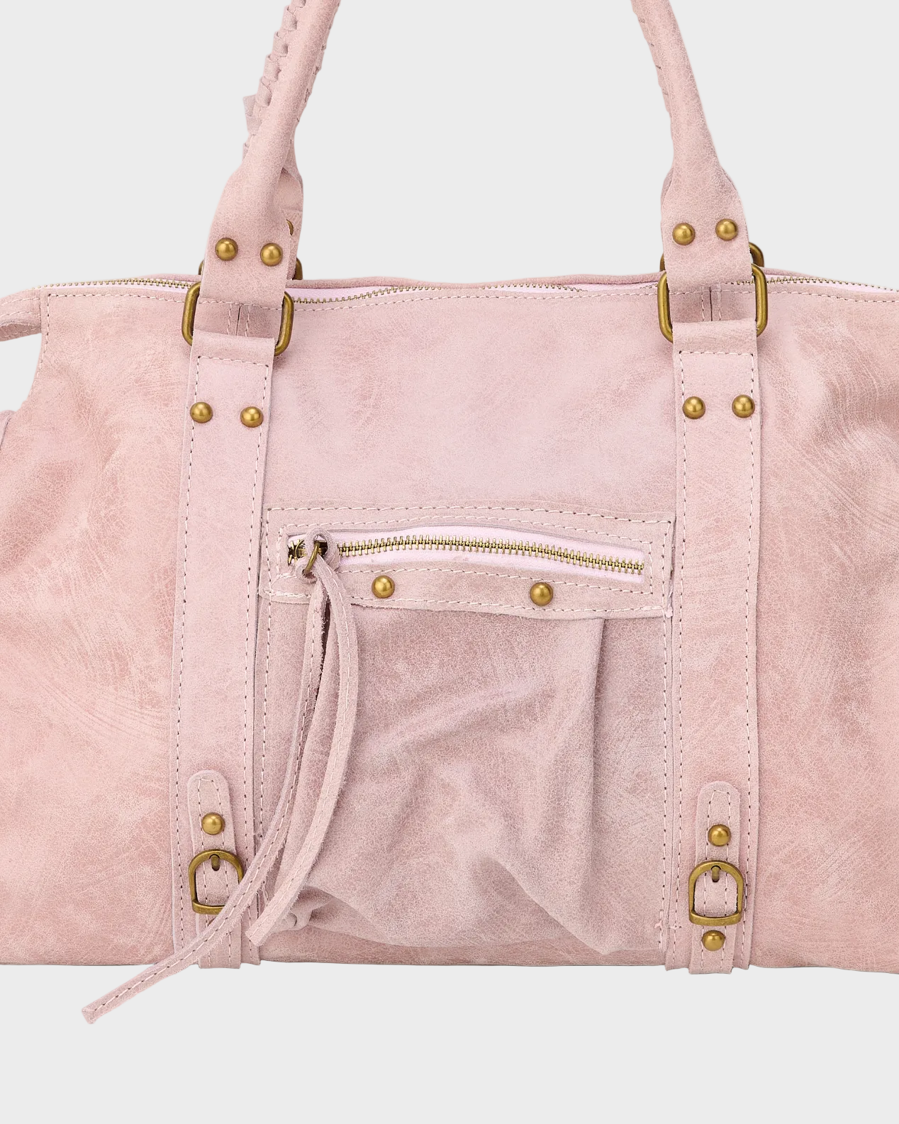 Women's Travel Pink Bag Rectangular Dual Top Handles – Overnight Stay