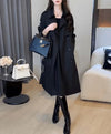 Women's Trench Coat Double Breasted Lapel Collar Belted – Workday Commute
