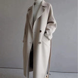 Women's Trench Coat Long Sleeve Button Front Waist Tie – Business Travel