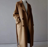Women's Trench Coat Long Sleeve Button Front Waist Tie – Business Travel