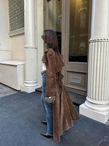 Women's Trench Coat Wide Lapel Waist Belt – Weekend Layers