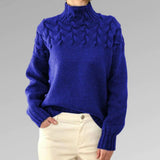 Women's Turtleneck Cable Knit Sweater Long Sleeve Ribbed Cuffs – Cabin Weekend
