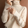 Women's Turtleneck Sweater Diamond Knit Long Sleeve Ribbed Cuffs – Gallery Visit