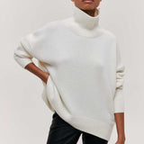 Women's Turtleneck Sweater Dropped Shoulder Long Sleeve – Weekend Plans