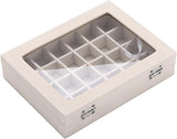 Women's Velvet Jewelry Box Rectangular Clear Lid Compartments – Dresser Setup