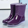 Women's Waterproof Rain Boots Round Toe Mid Calf – Rainy Day Errands