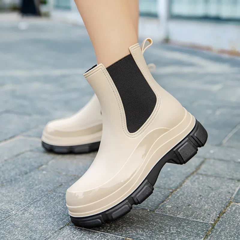 Women's Waterproof Rain Boots Side Panel Pull Tab – Wet Weather Wear