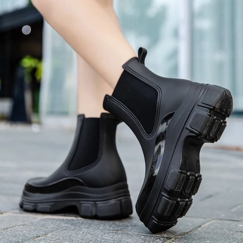 Women's Waterproof Rain Boots Side Panel Pull Tab – Wet Weather Wear