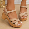 Women's Wedge Sandals Braided Strap Open Toe – Beach Vacation Boho