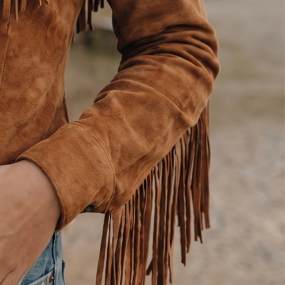 Women’s Western Shirt Point Collar Button Front Fringe Detail – Country Fair Visits