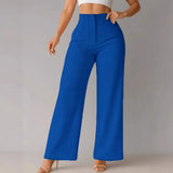 Women's Wide-Leg Pants Broad Upper Edge Front Pleats – Client Meeting