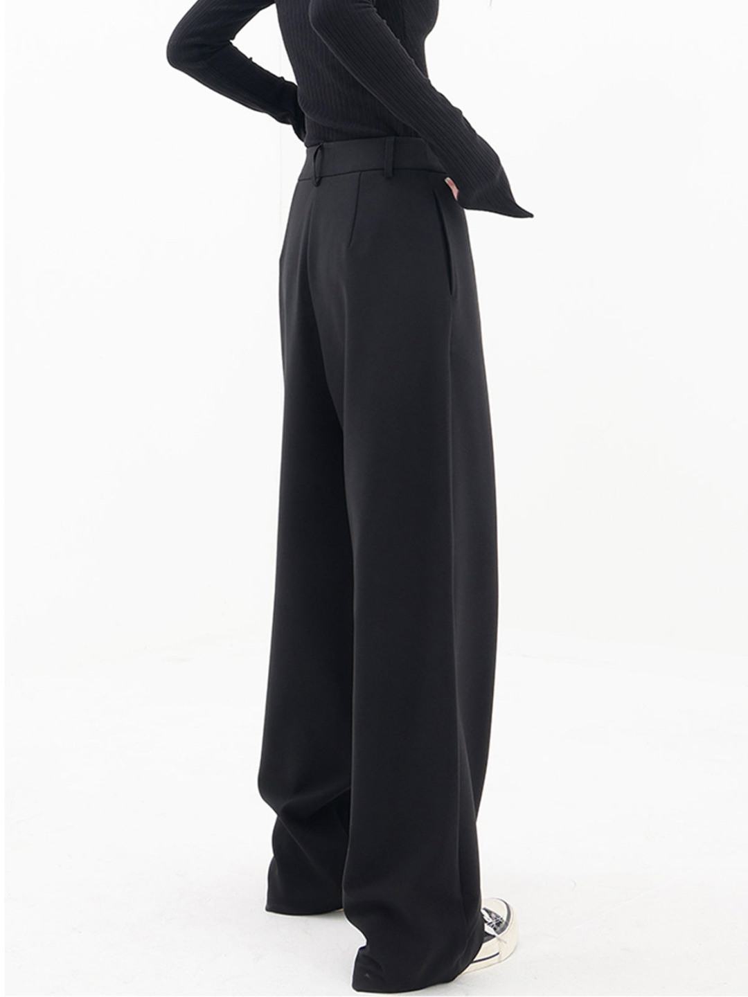 Women's Wide Leg Pants High Waist Wrap Front Button – Going Out